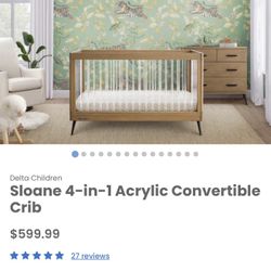 Delta Children

Sloane 4-in-1 Acrylic Convertible Crib