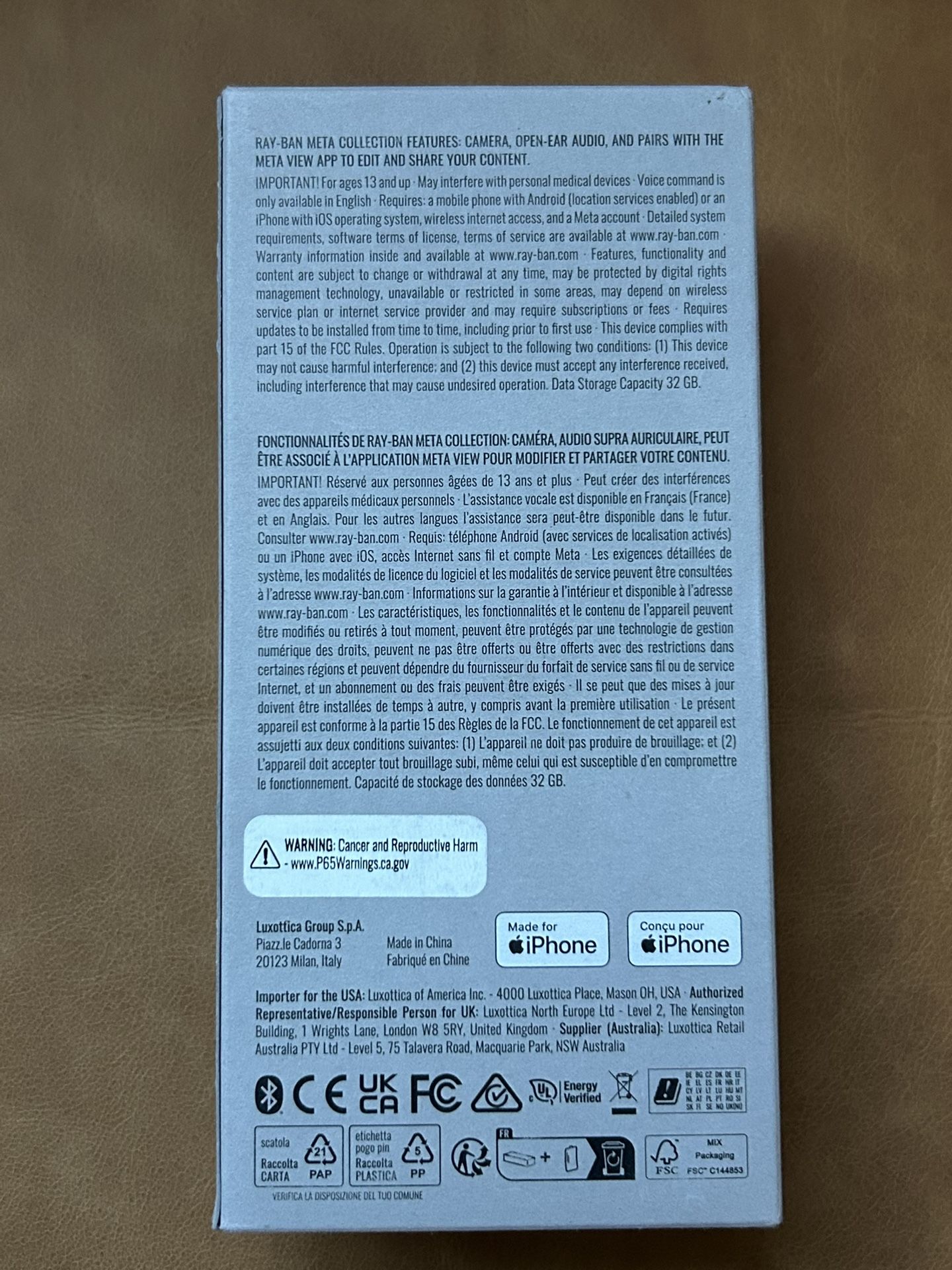 Meta Ray Ban Wayfarer