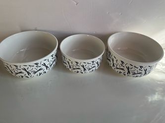 Dragonfly porcelain bowls set of 3 (2 medium and 1 small) price for all 3