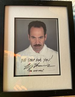 Seinfeld “Soup Nazi” Signed Photo – “No Soup for You!” – Framed