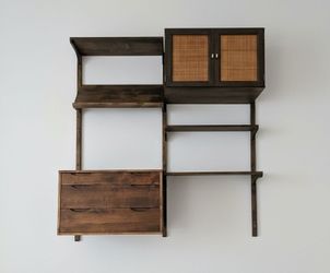 Vintage Mid Century Modern Wall Unit