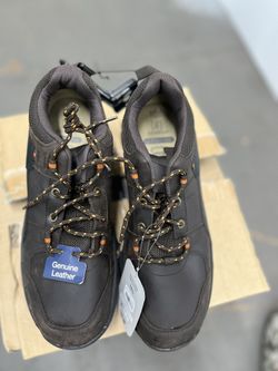 Brown Leather Hiking Shoes George Size 10.5