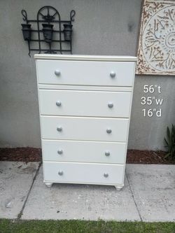 Tall White Chest