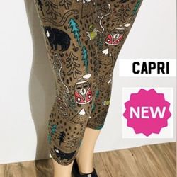 NEW Womens Capri Leggings Soft As Lularoe OS/TC