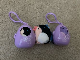 Axolotl Keychains, Set of 3, Purple, Pink, Black