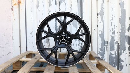 19 INCH SQUARED SET MERCEDES AMG GT STYLE WHEELS RIMS 19X9 +38 (5X112) CB: 66.6