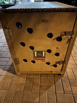 Wood Dog Travel Crate