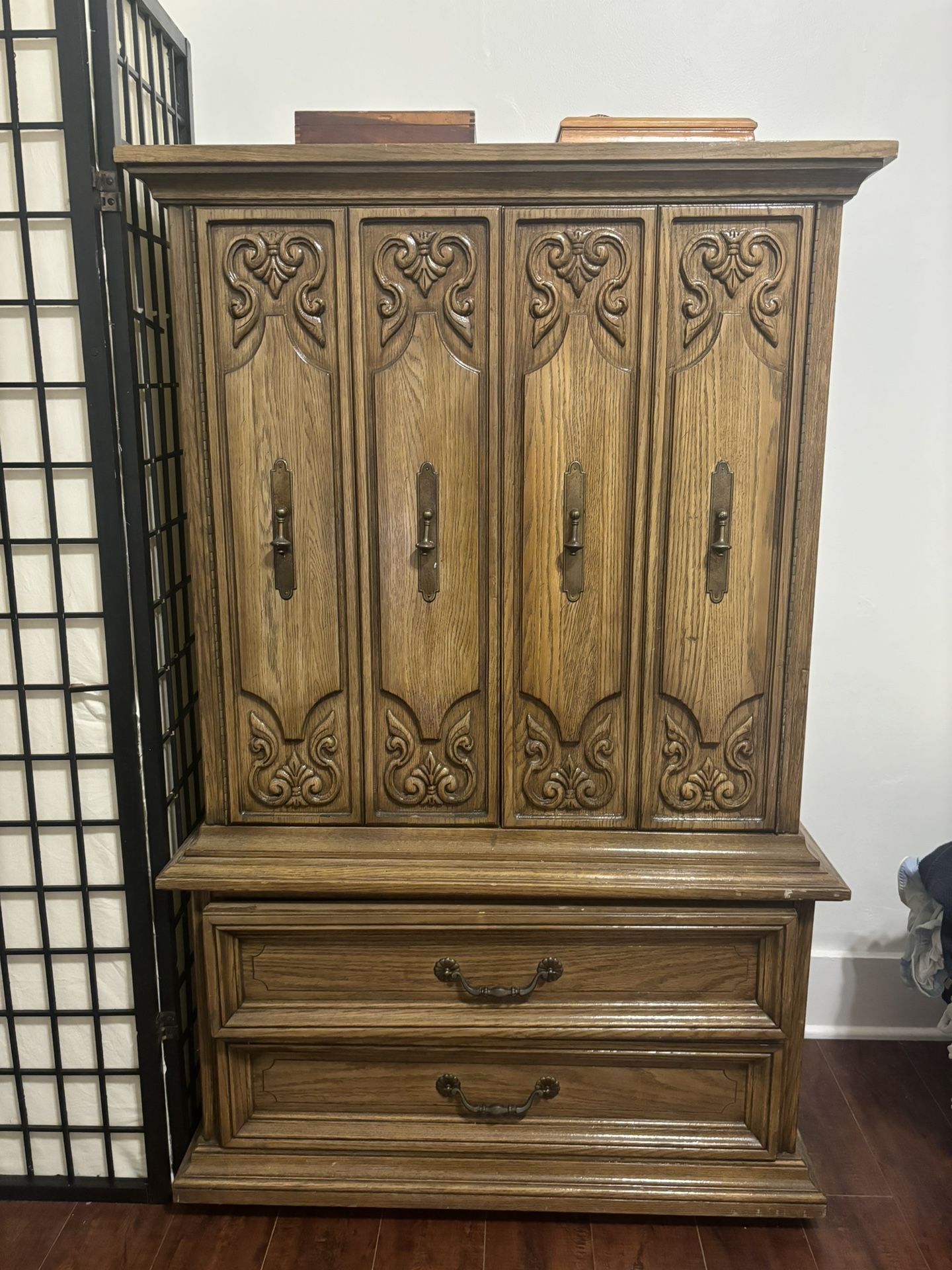 Antique Vintage Austrian Dresser With Drawers