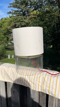 CB2 Handblown Greyline Glass Table Lamp