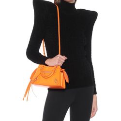 ⚠️ Great Opportunity ⚠️ Balenciaga Orange Croc Mini Neo Classic Top Handle Bag