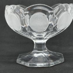 Fostoria Avon Glass Coin 91 Anniversary Candy Bowl Dish Footed Vintage 1977