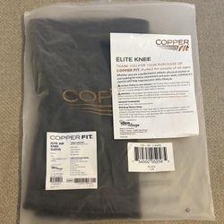 Copper Fit Ellite Knee Compression Sleeve 1 Pair S/M Black 