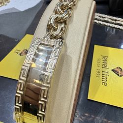 10kt- Chino Bracelet 8” 17MM 110 Grams