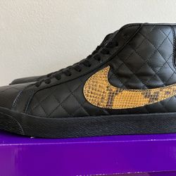 Nike SB Blazer Mid Supreme Black Size 12 Mens