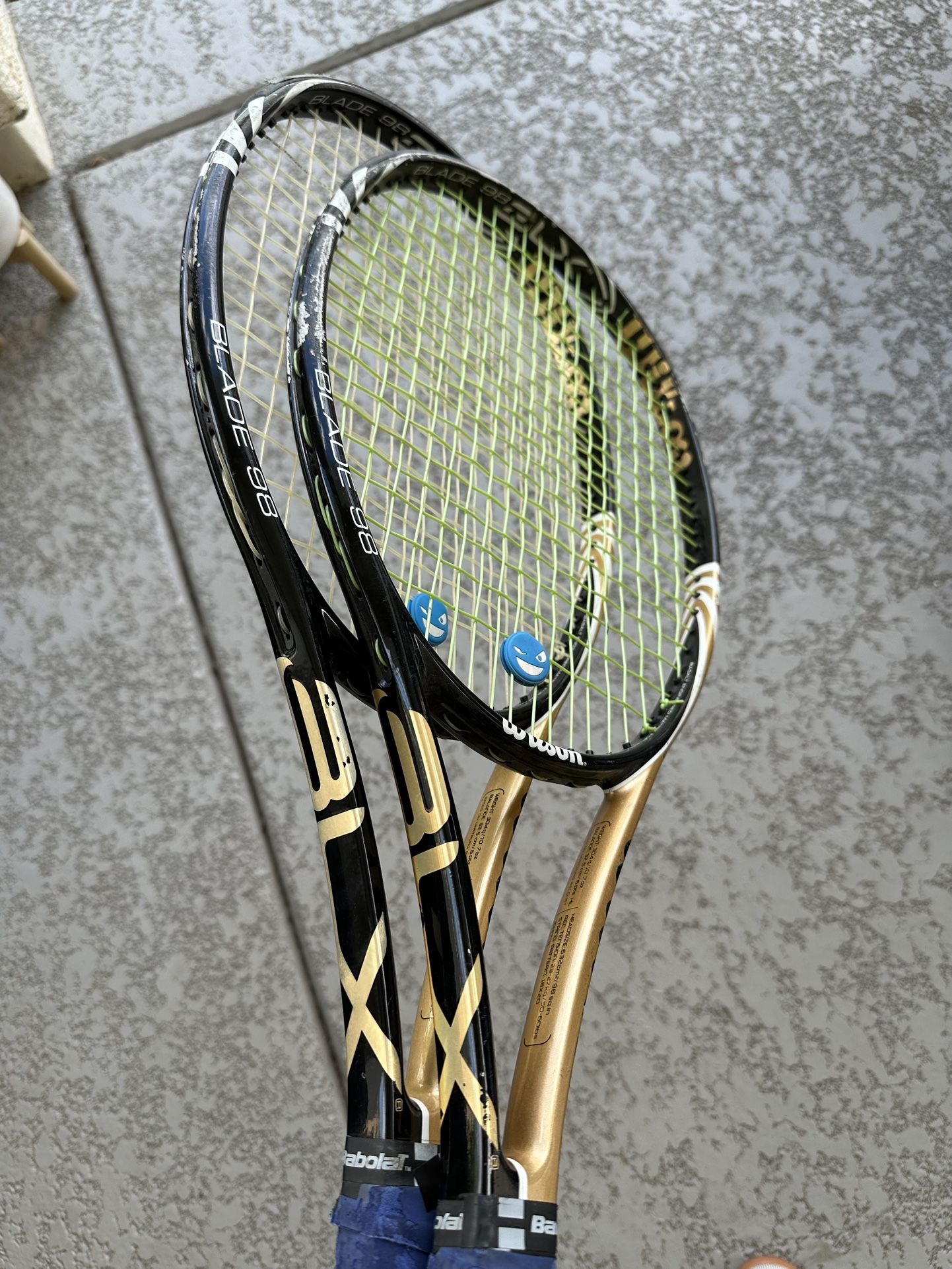 Wilson BLX Blade 98 Black & Gold Tennis Rackets