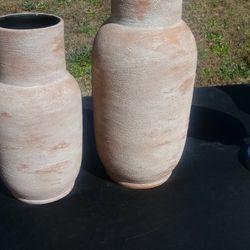 Awesome designers terracotta Clay vases Made In Portugal heavy high quality