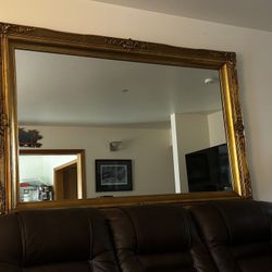 Large Antique Design Gold Wall Mirror 