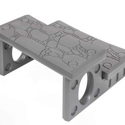 Premium Multi Purpose 2-Step Spa Hot Tub Pool RV Campers Deck Steps Lightweight Sided Step (Gray)