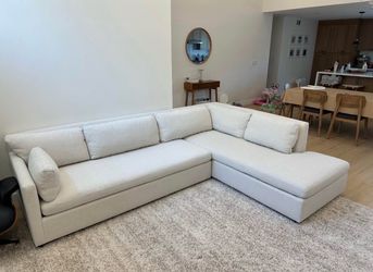 West Elm Sectional Sofa with Chaise - 114"