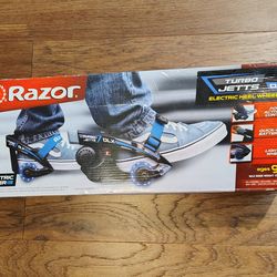 Razor Turbo Jetts DLX Motorized Electric Heel Wheels for Kids/Adults with Rechargeable Battery Pack