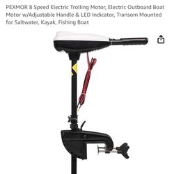 Brand New Eight Speed Trolley Boat Motor For $80