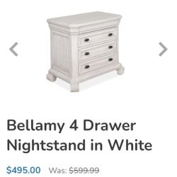 Bellamy White Nightstand 