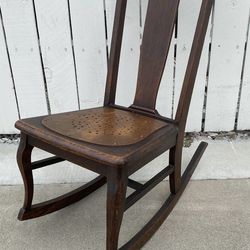 Antique Quartersawn Oak Child’s Rocking Chair