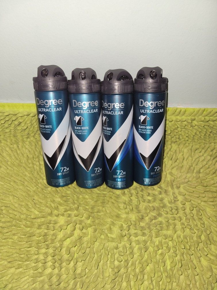 4 Degree Deodorants 3.8oz 72hr Dry Spray