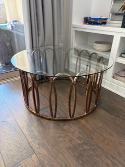 Round Glass Top Coffee Table