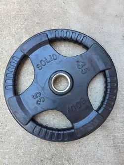 Body-Solid 35lb Rubber Grip Olympic Weight Plate