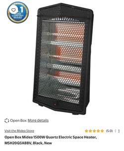 Midea 1500W Quartz Electric Space Heater