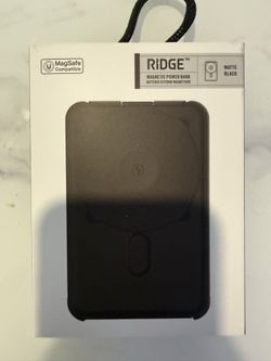 RIDGE Magnetic Power Bank Battery Pack 10,000mAh - Fast Charging, Compatible with MagSafe - Portable Charger Powerbank - with Built in Cables, Wireles
