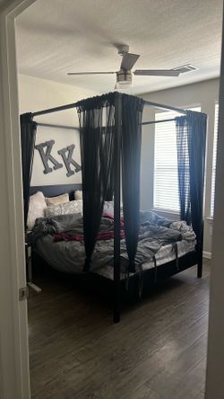 QUEEN CANOPY BED FRAME- IKEA