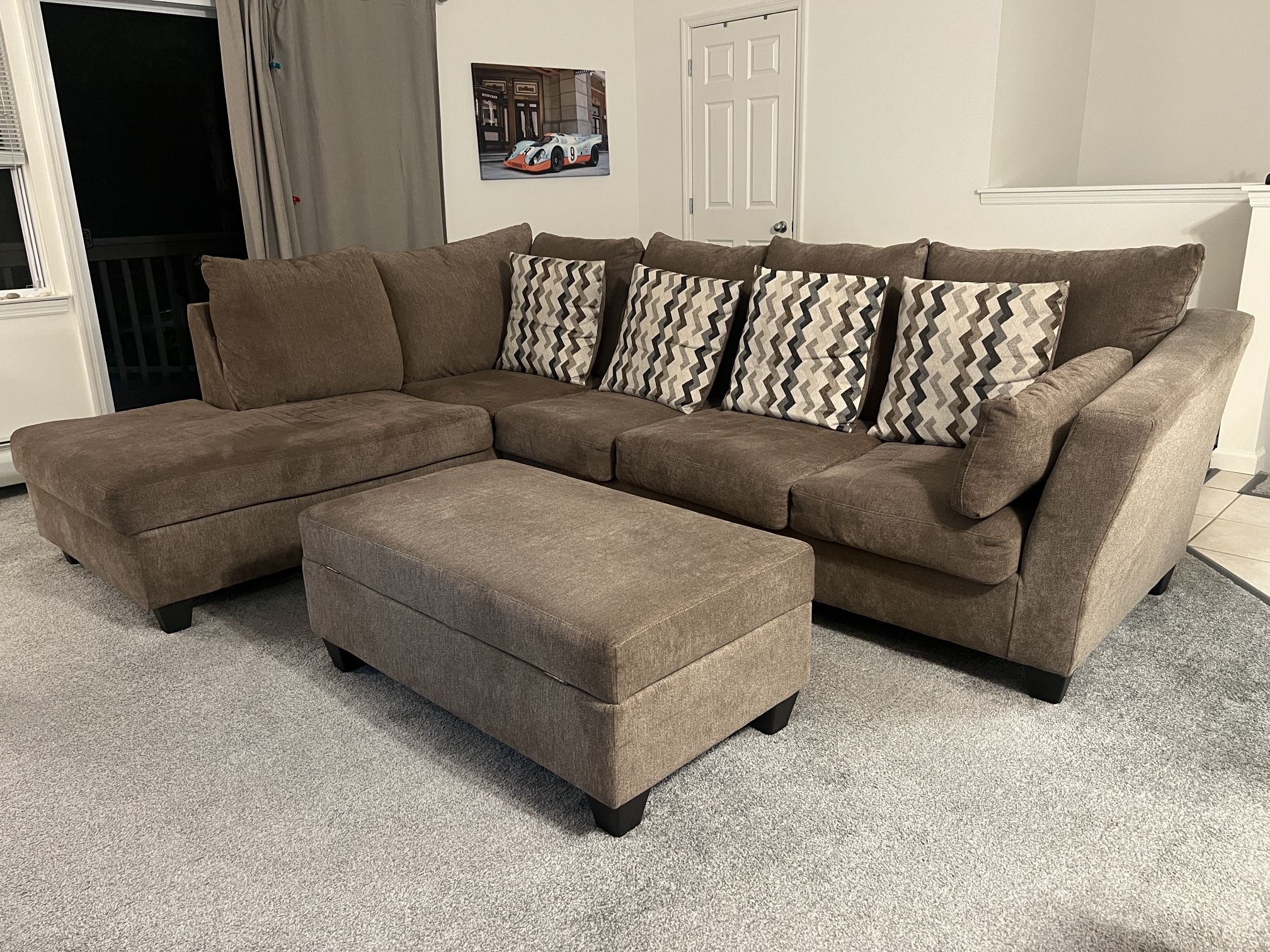 Sectional Sofa with Ottoman