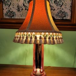 Vintage Pink Enamel Table Lamp