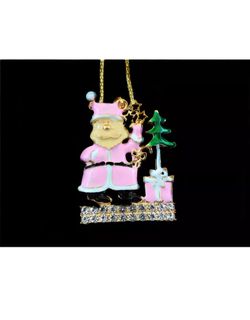 Crystal Pink Santa 🎅 Necklace