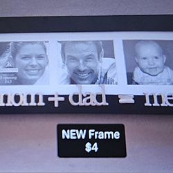 "mom + dad = me" NEW Photo Frame