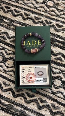 Amethyst beaded bracelet