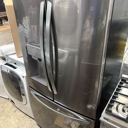 LG refrigerator black stainless steel 36 inch wide