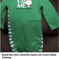 Brand New 12 Mos Carters 2 Piece Baby Clothing