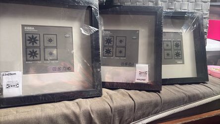 New Sealed IKEA RIBBA Square Shadow Box Frames 9x9 (Set of 3