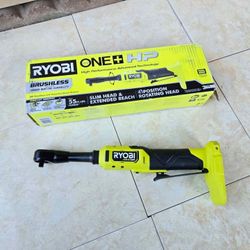 RYOBI 18V HP Brushless 3/8in Extended Reach Ratchet With Rotating Head (Tool-Only