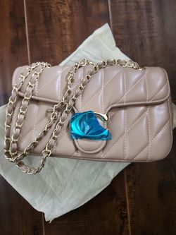 Crossbody Bag with Gold Chain and hardware