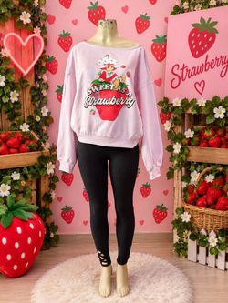Strawberry Shortcake Graphic Sweatshirt Lavender