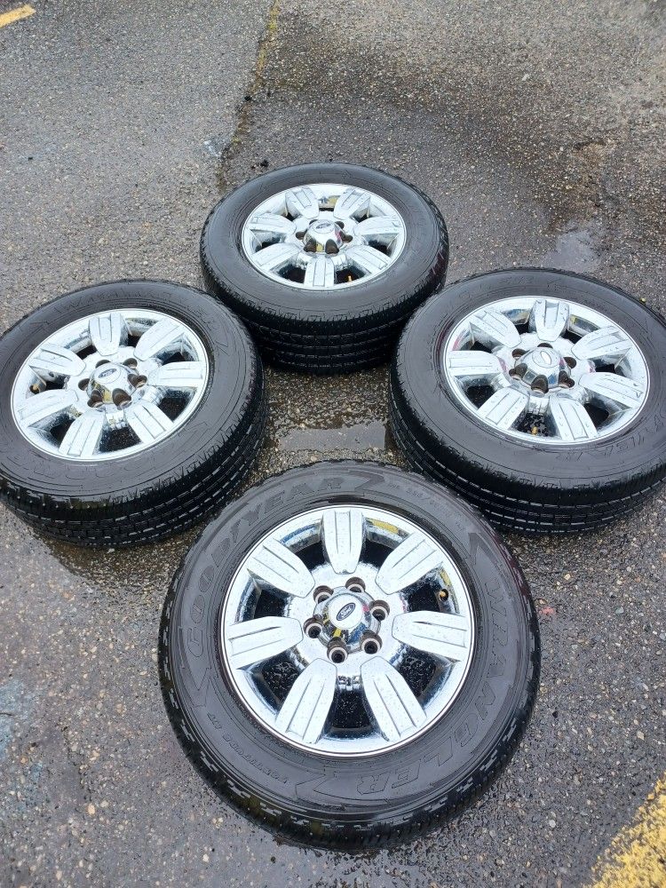 18 Inch Oem Ford F150 Wheels And Tires Size 265 60 18 Goodyear Wrangler
