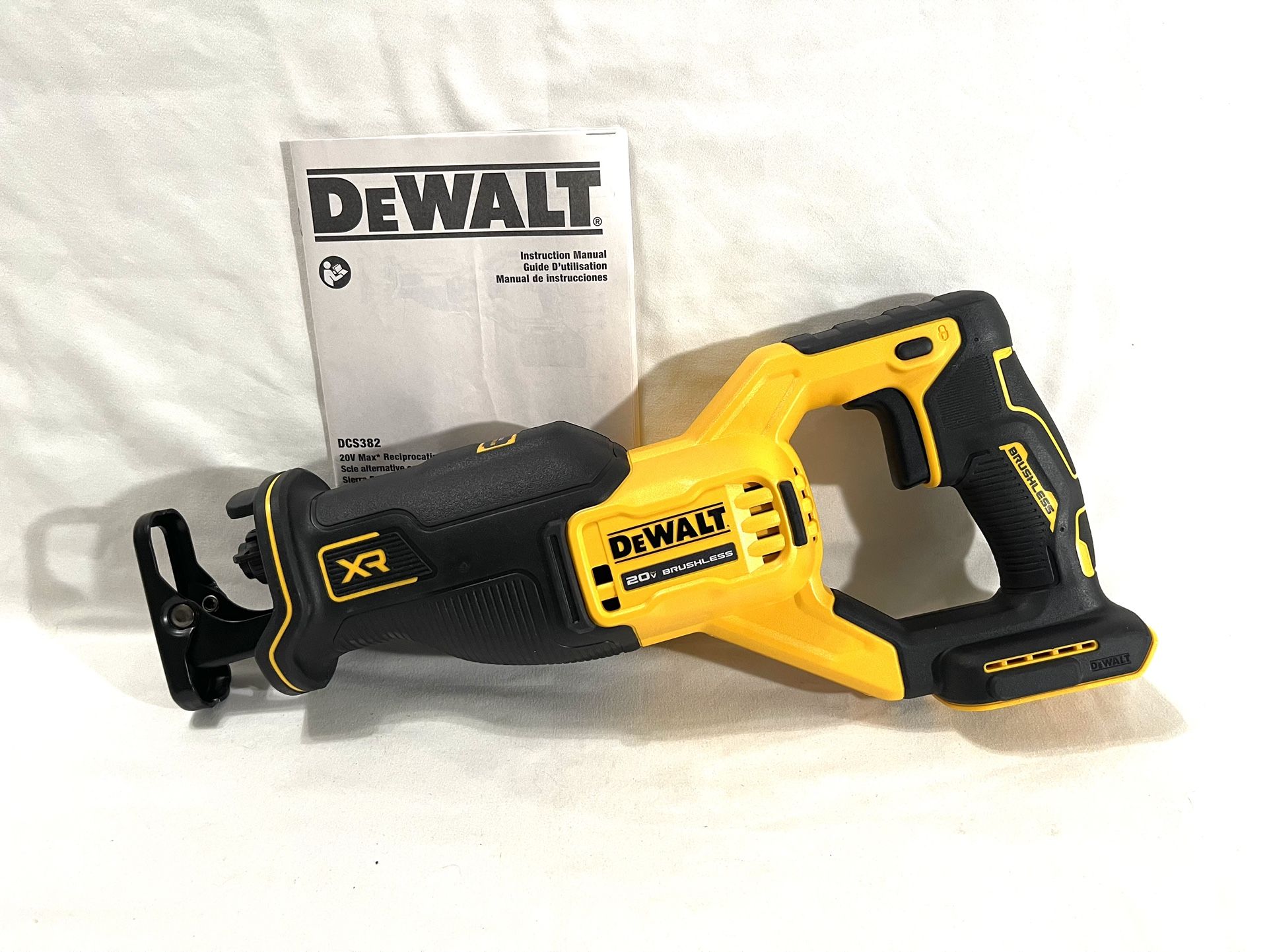 Brand New Dewalt XR 20V Brushless Reciprocating Saw. Retails $229 at Lowe’s.