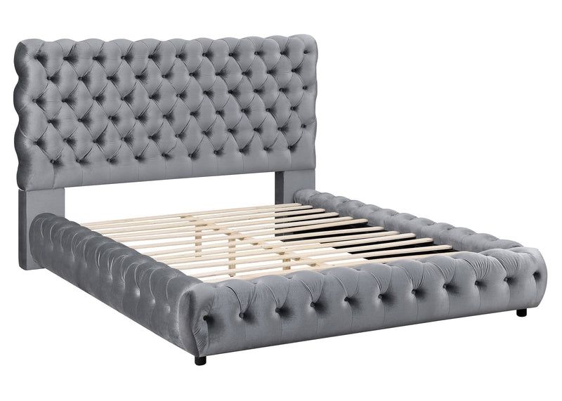 KING VELVET GRAY FRAME