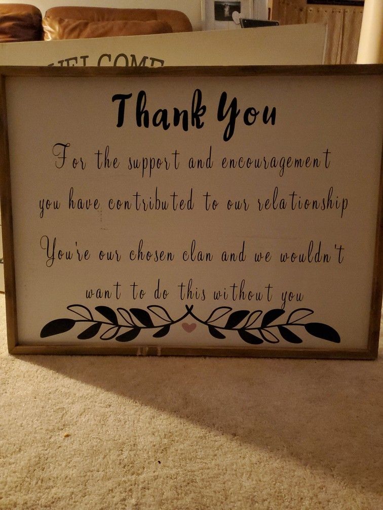 Custom Made Wedding Sign