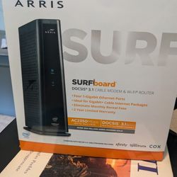 ARRIS - SURFboard DOCSIS 3.1 Cable Modem & Dual-Band Wi-Fi Router.