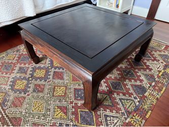 Vintage Ming style Chinese low coffee table, black